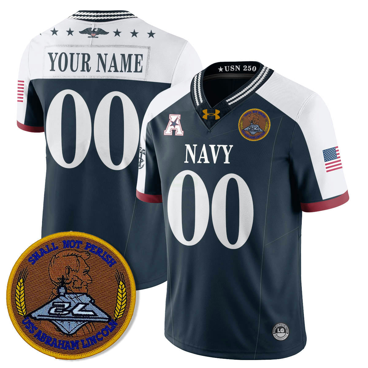 NCAA Custom Honoring the 250th Anniversary of the United States Navy Jersey