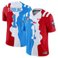NCAA Ole Miss Rebels De'Zhaun Stribling #1 Ole Miss Split Jersey - De'Zhaun Stribling