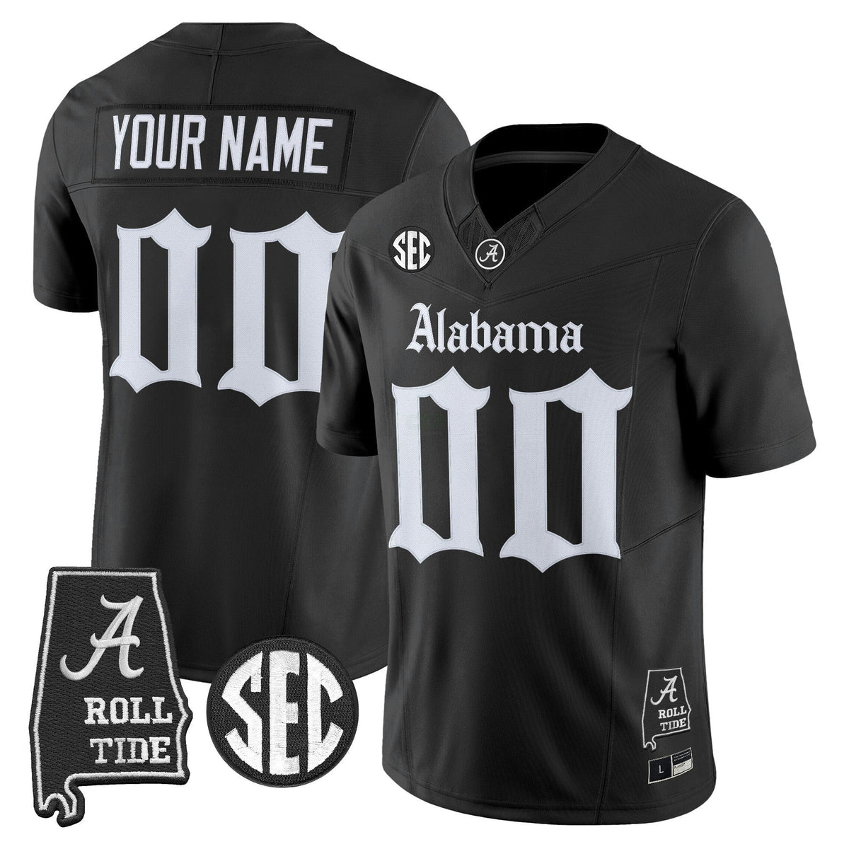 NCAA 'Gothic Edition' Vapor Limited Jersey - Alabama Map - Custom