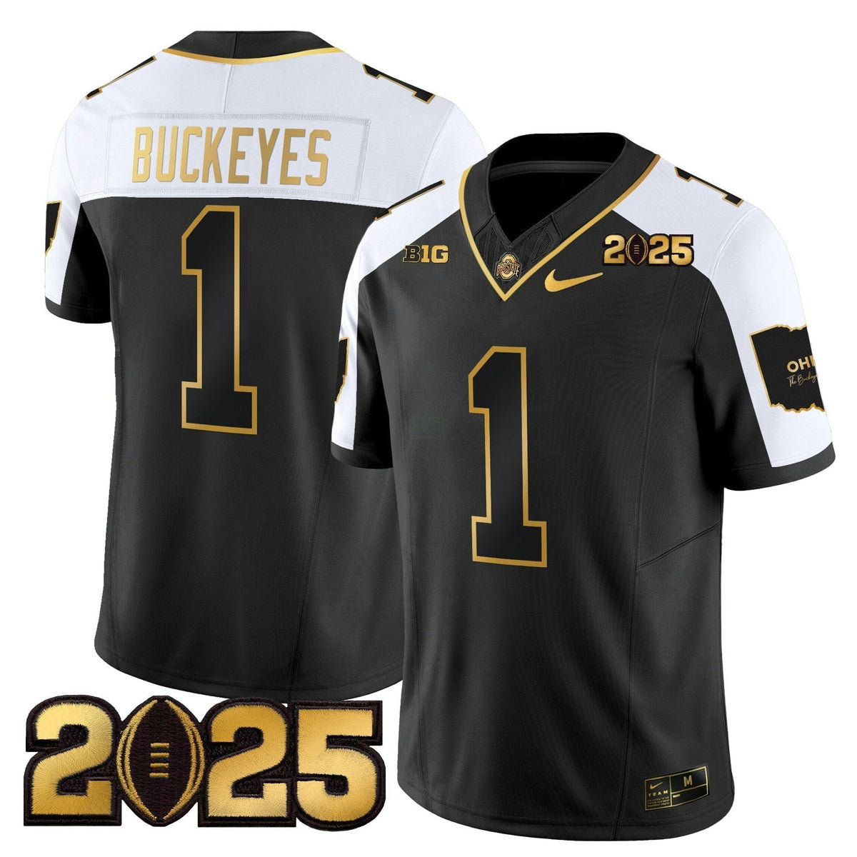 NCAA 'Heritage Stripe' College Football Playoff Final Patch Gold Vapor Limited Jersey