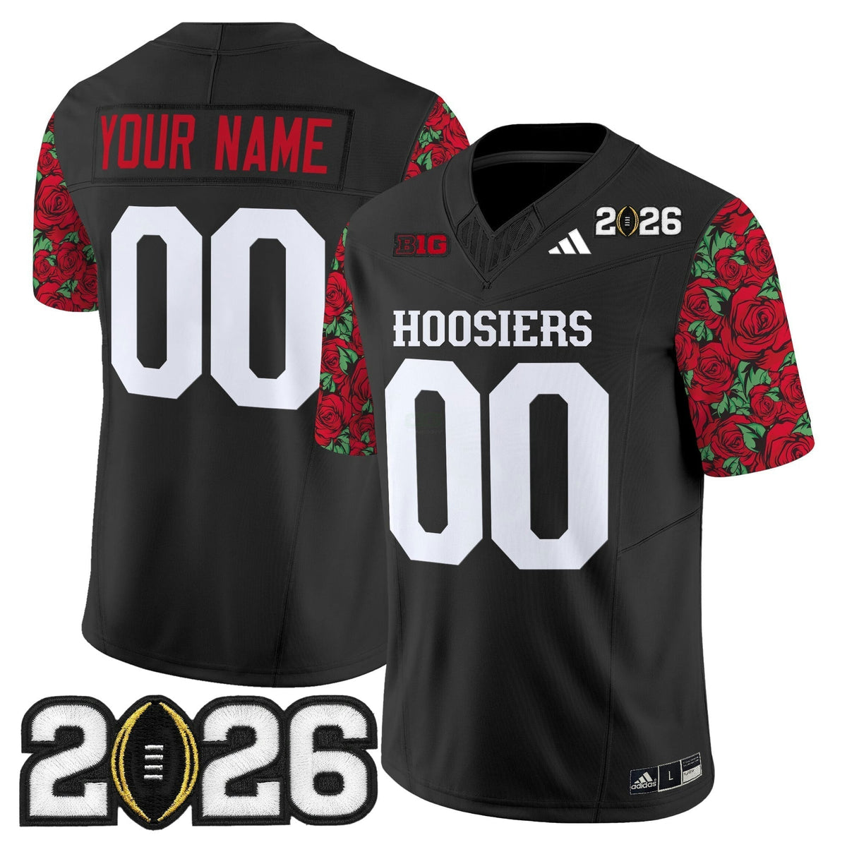 NCAA Ind 2026 College Football Playoff Final Patch Vapor Limited Jersey - Rose Bowl Style - Stitched - Custom