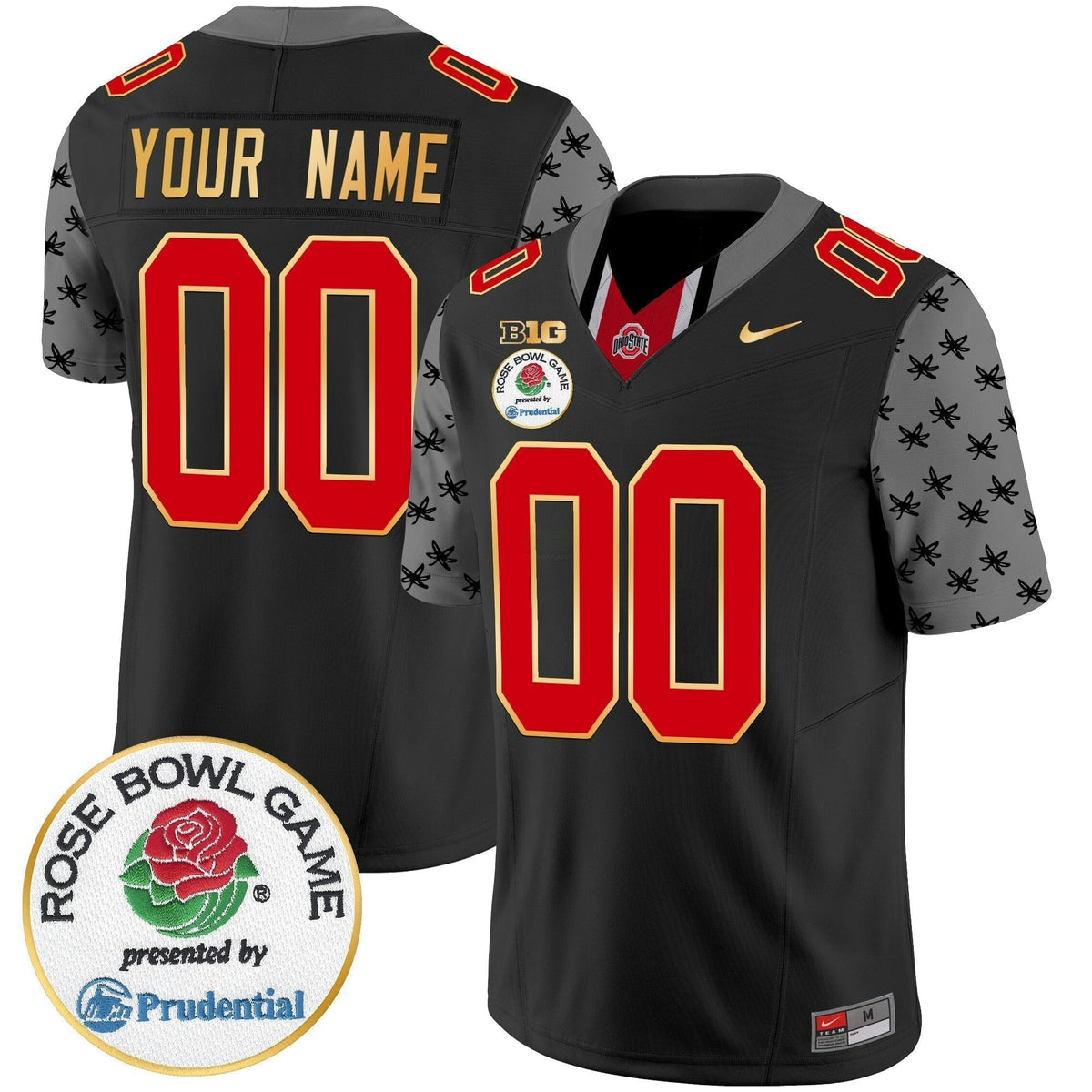 NCAA Rose Bowl Gold Trim Vapor Limited Jersey - Custom