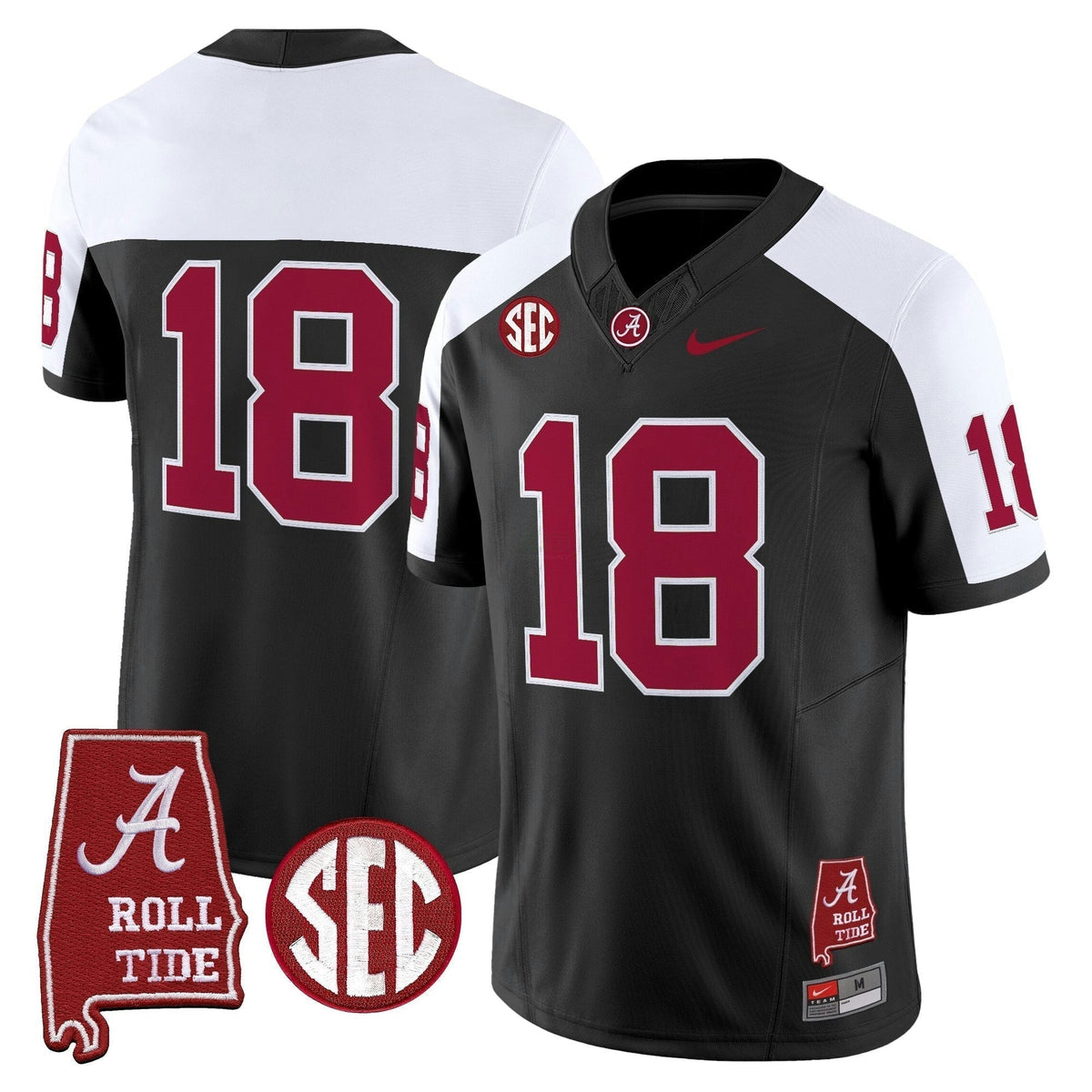NCAA Throwback Vapor Limited Jersey - Alabama Map