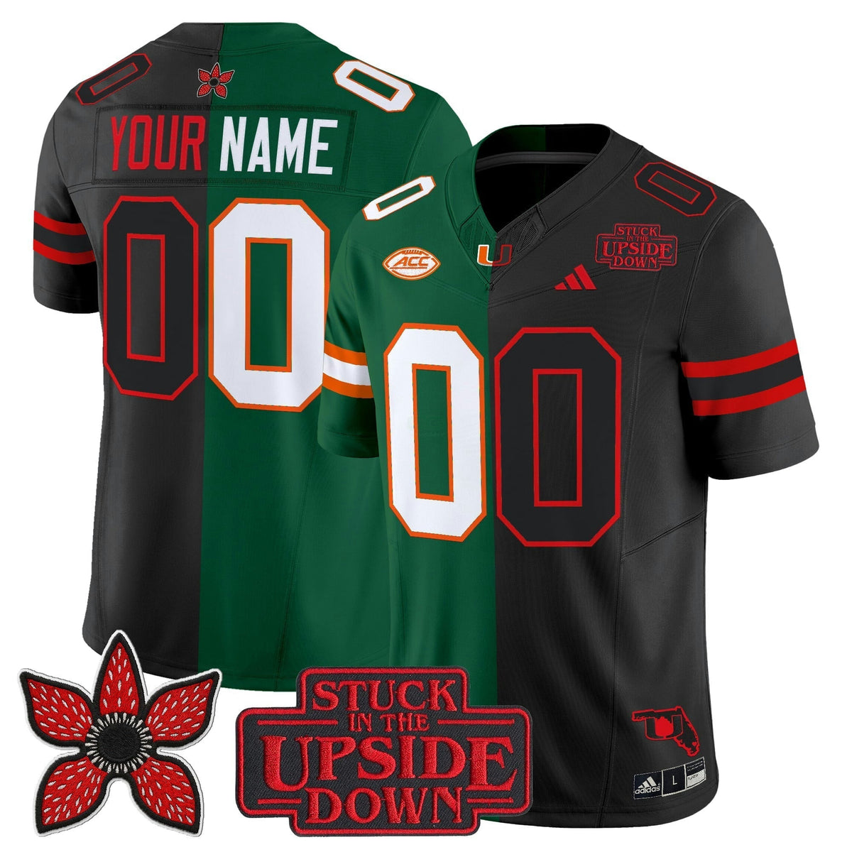 NCAA Miami Hurricanes 'Upside Down Edition' Vapor Limited Jersey - Custom