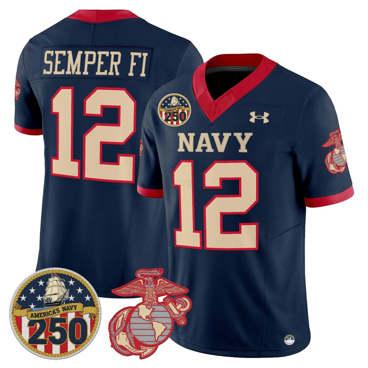 NCAA Vapor USMC Premier Jersey - 250th Anniversary Patch