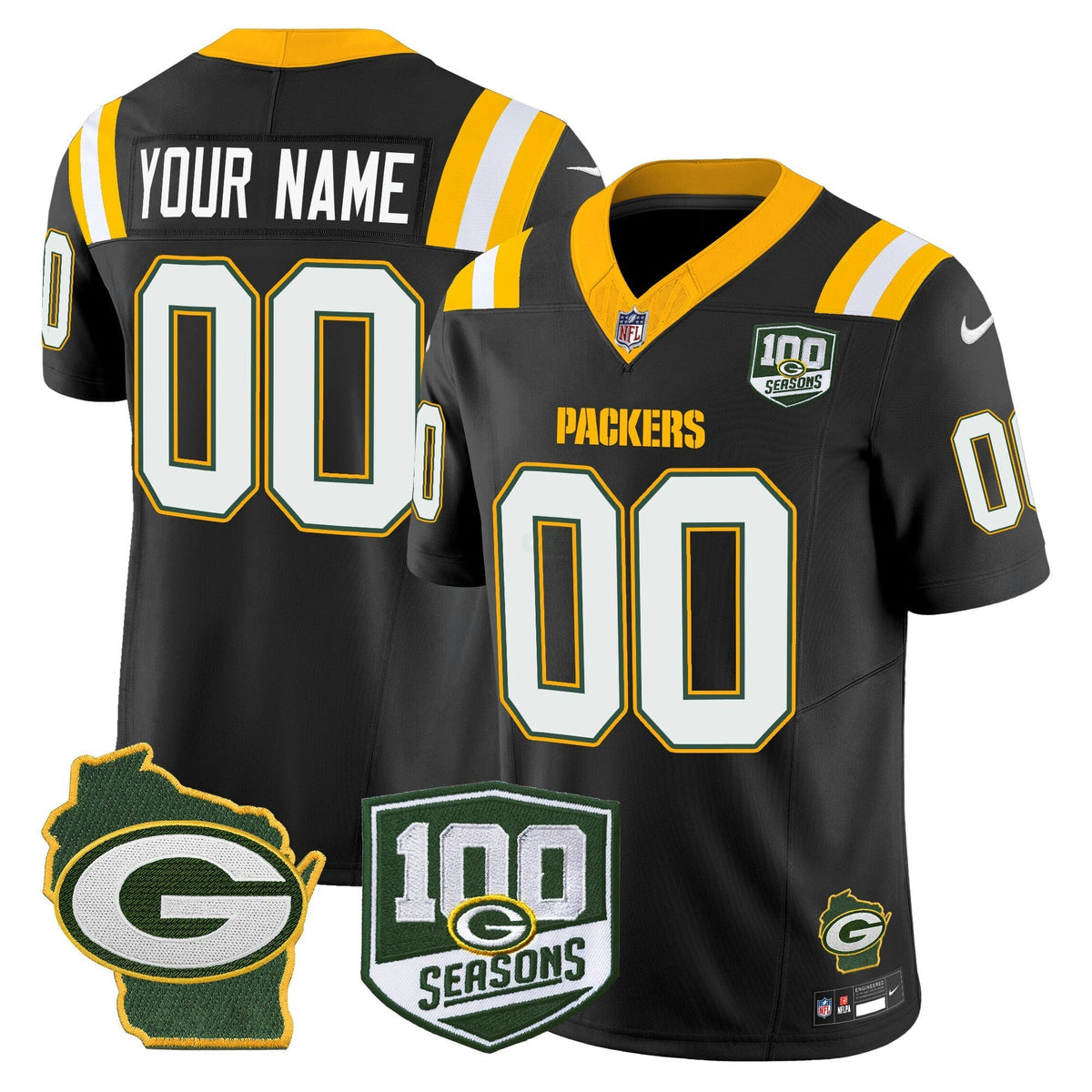 NFL 100th Season & Home Patch Vapor Limited Jersey