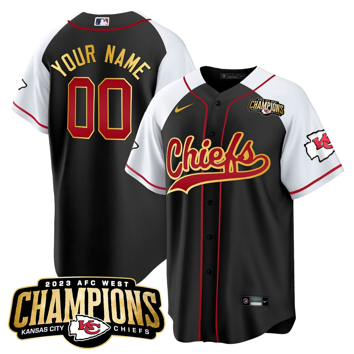 NFL 2023 AFC West Champions Patch Jersey