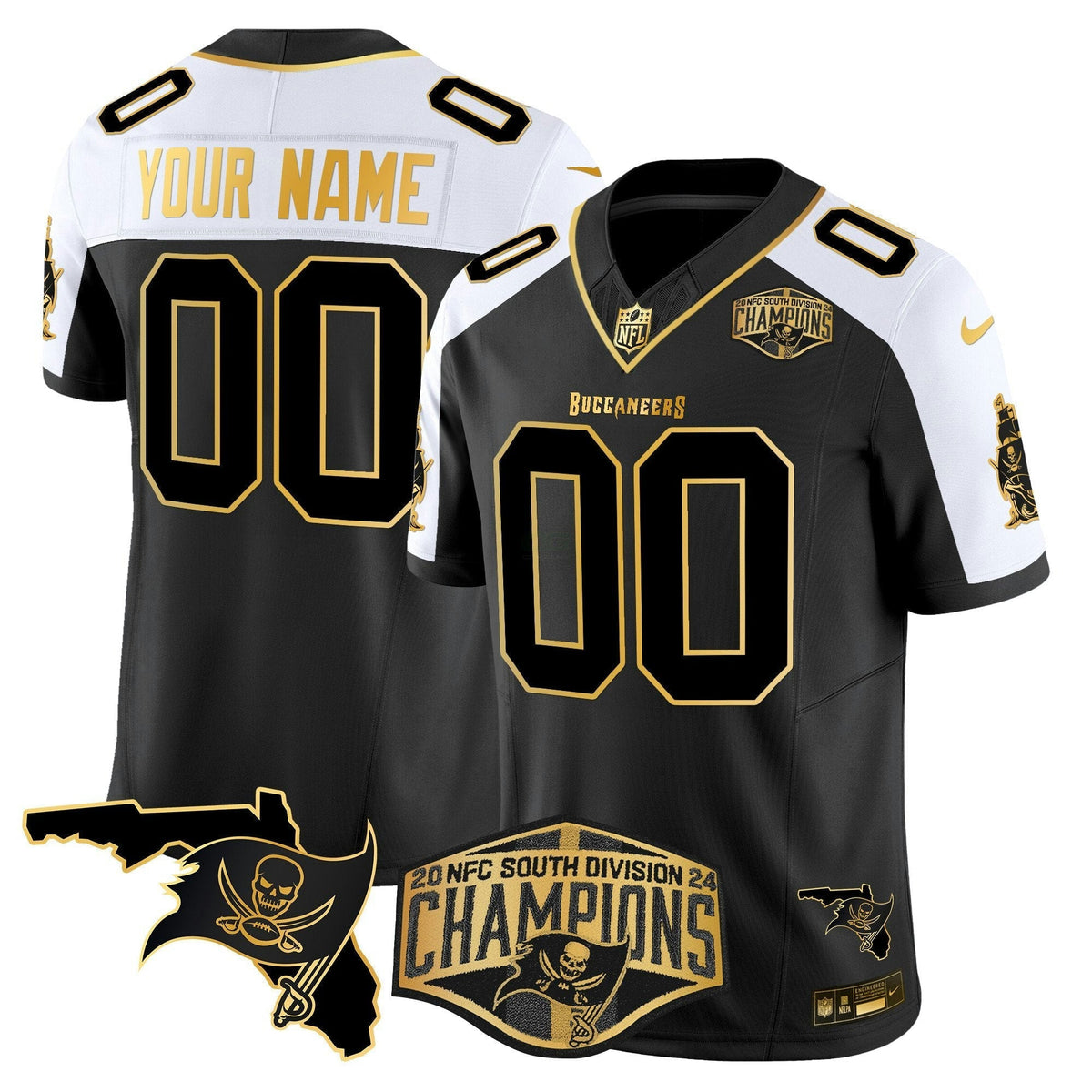 NFL 2024 NFC South Division Champions Patch Gold Vapor Limited Jersey