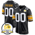 NFL 50th Anniversary Of Super Bowl IX Patch Game Jersey