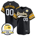NFL 50th Anniversary Of Super Bowl IX Patch Vapor Premier Jersey
