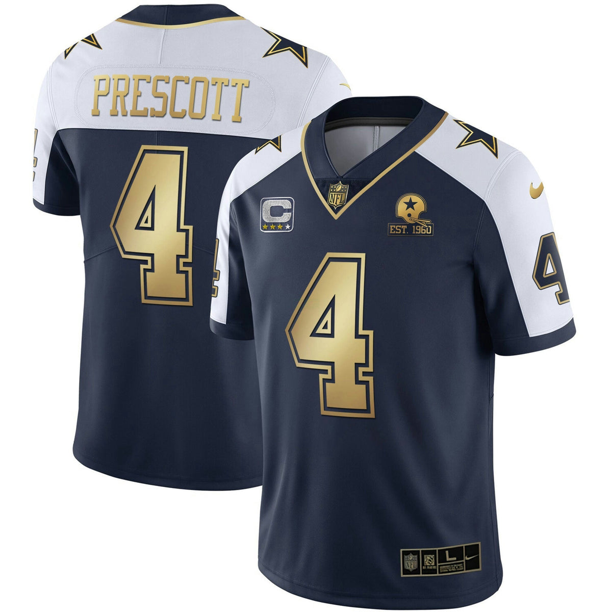 Jersey NFL Alternate Vapor Navy Blue Gold Limited