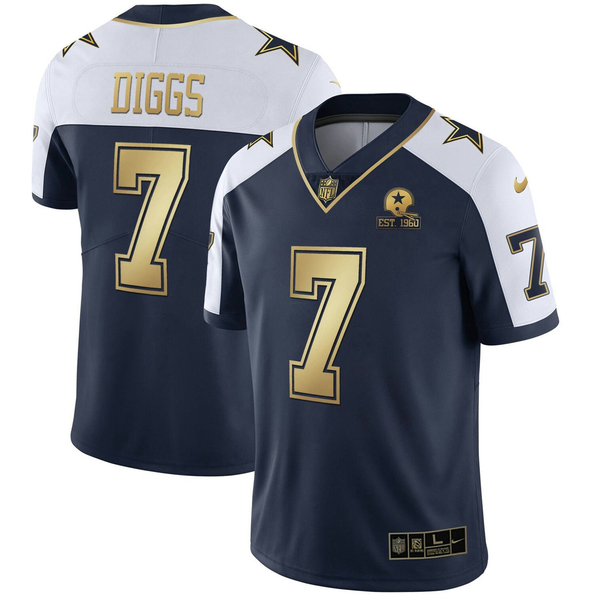 Jersey NFL Alternate Vapor Navy Blue Gold Limited