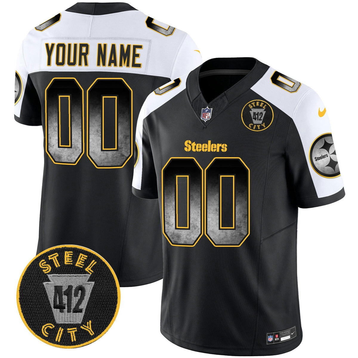 NFL Arch Smoke 412 Patch Vapor Limited Jersey
