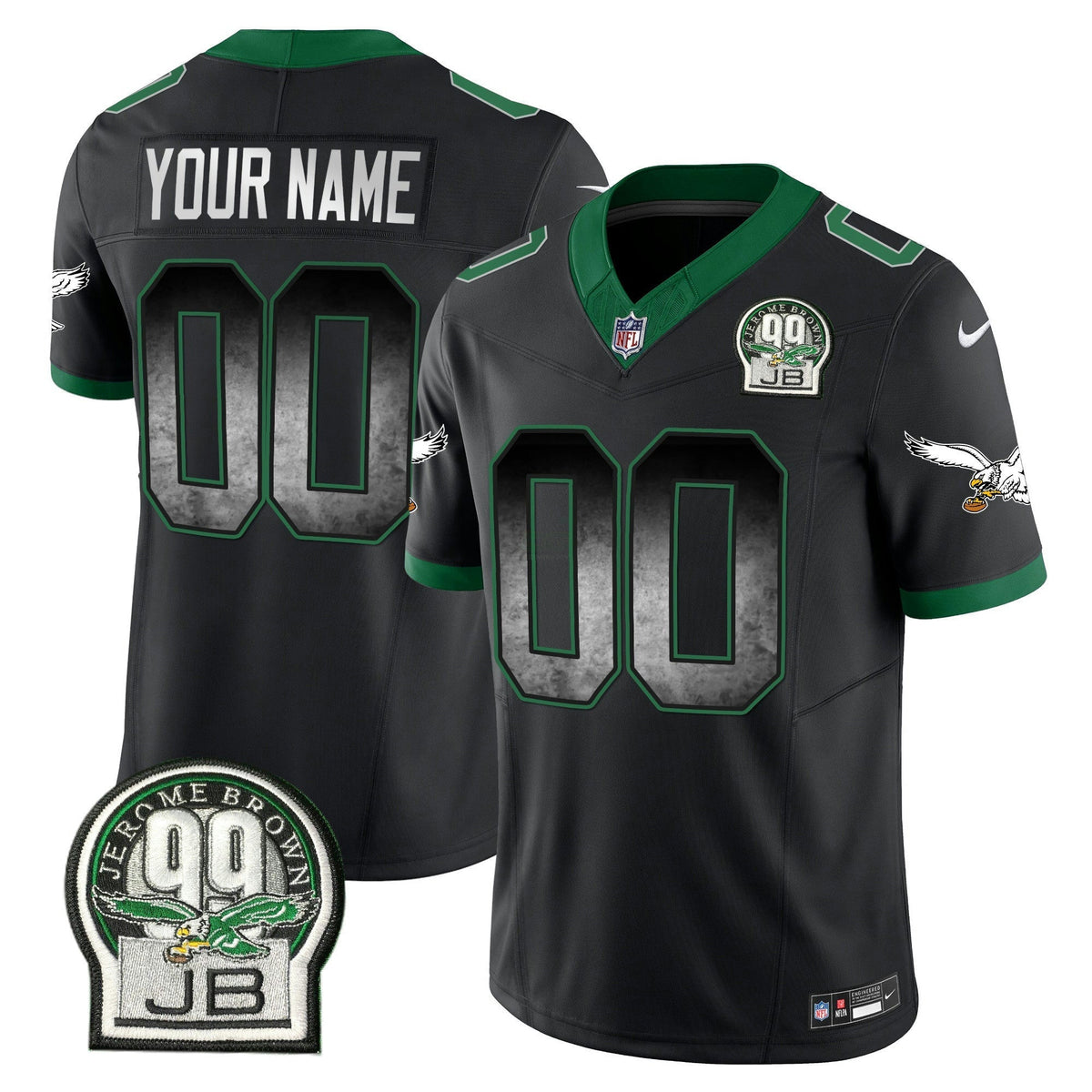 NFL Arch Smoke Kelly Green Vapor Jersey