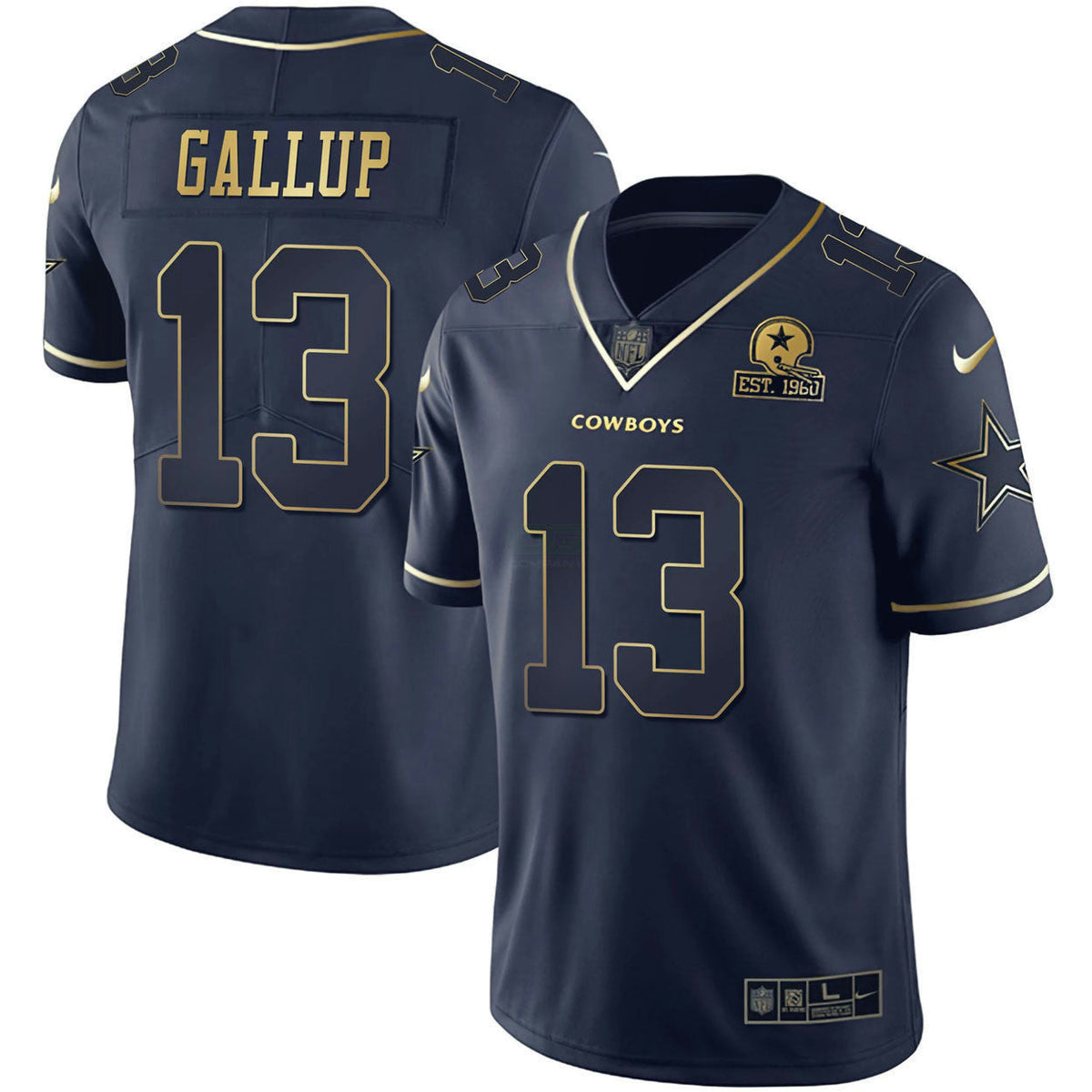 Jersey NFL Navy Blue Gold Collection