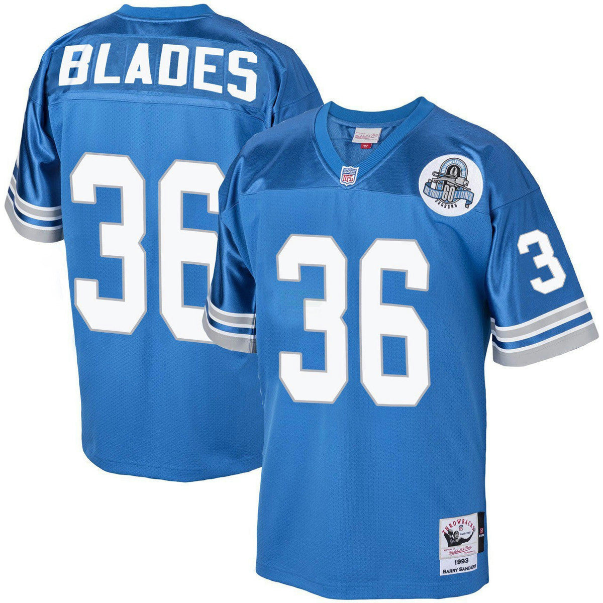 NFL Bennie Blades Detroit 1993 Throwback Jersey - Bennie Blades