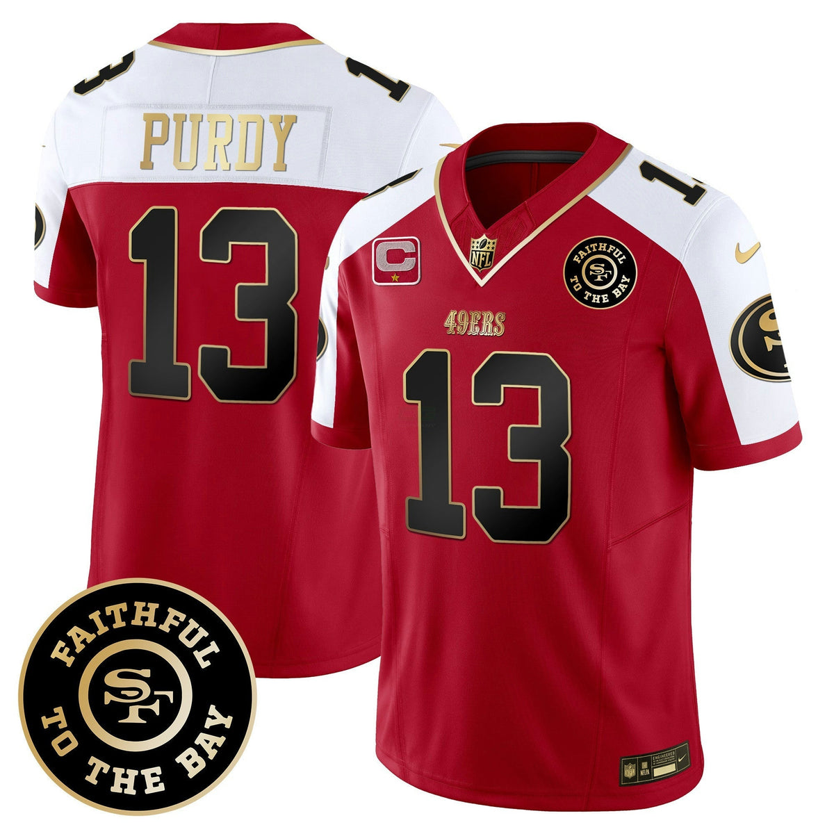 NFL Brock Purdy San Francisco Faithful To The Bay Patch Vapor Limited Jersey