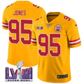 NFL Chris Jones Kansas City Super Bowl LVIII Patch Yellow Jersey - Chris Jones