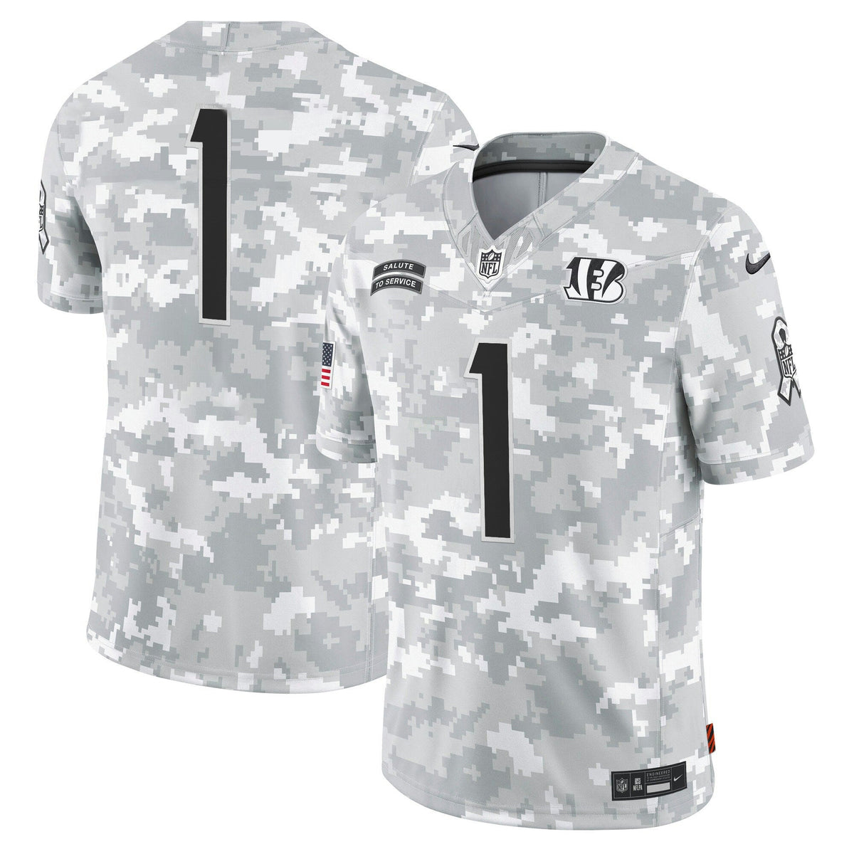 NFL Cincinnati 2024 Salute to Service Vapor Limited Jersey – Arctic Camo