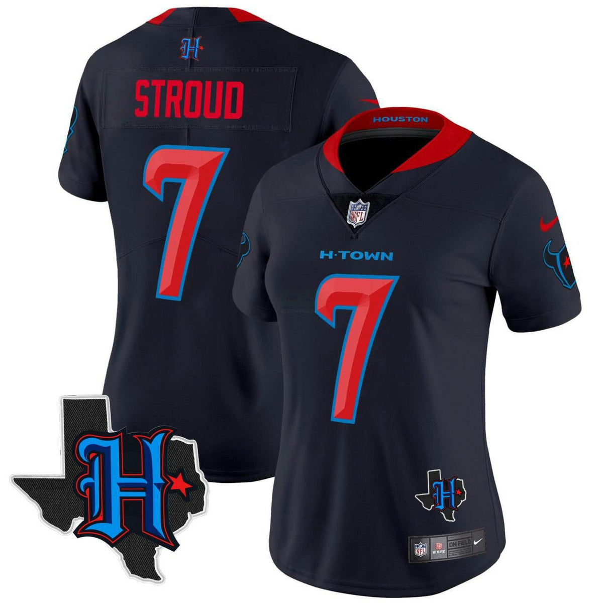 NFL CJ Stroud Women’s Houston 2024 Vapor Navy Blue Limited Jersey - Navy Blue Limited
