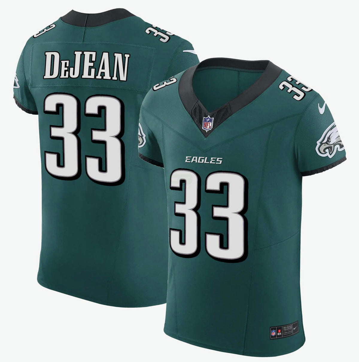 NFL Cooper DeJean #33 Philadelphia Midnight Green Elite Jersey - DeJean