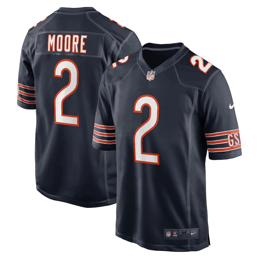 NFL D.J. Moore Chicago GSH Navy Blue Game Jersey