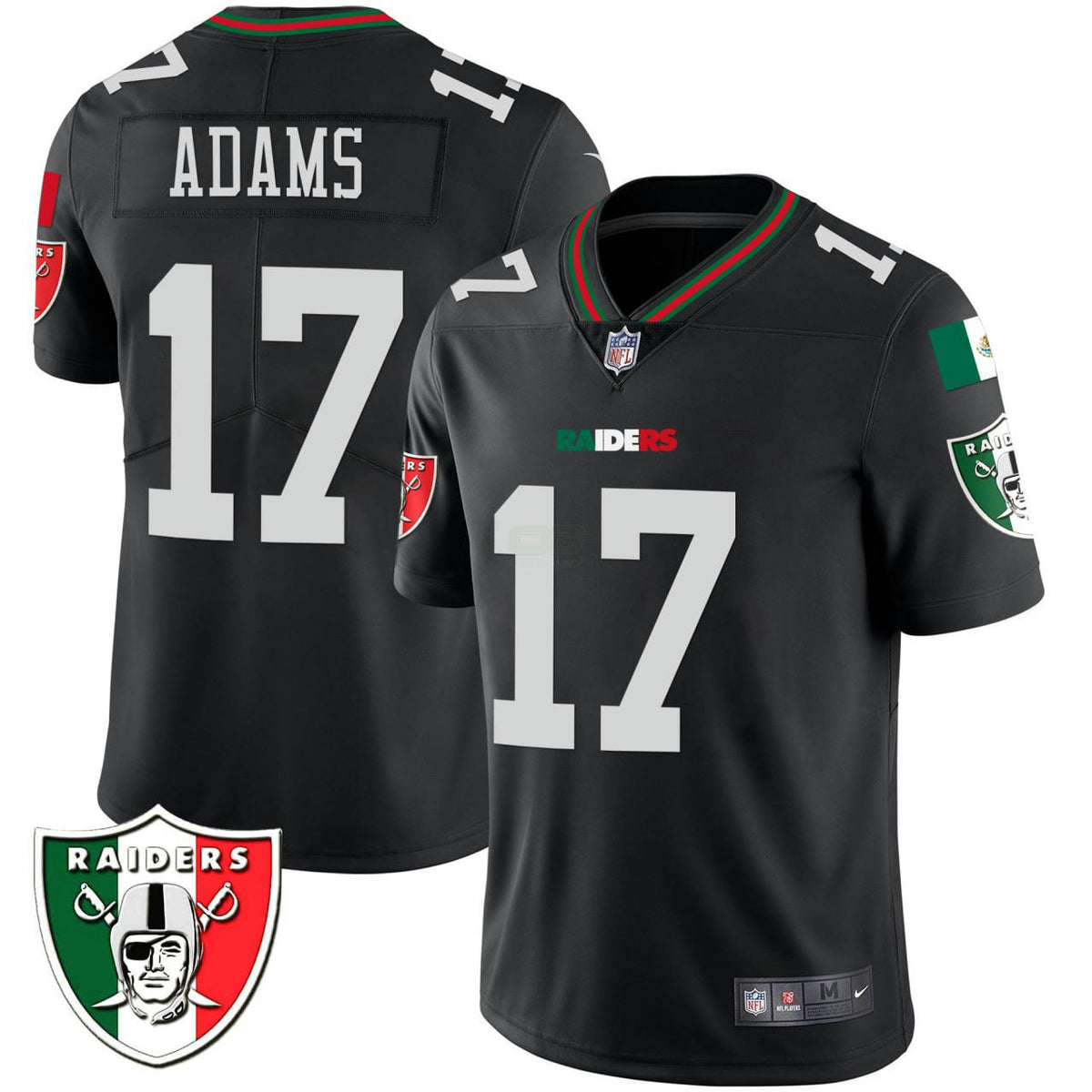 NFL Davante Adams Las Vegas Mexico Jersey - Black