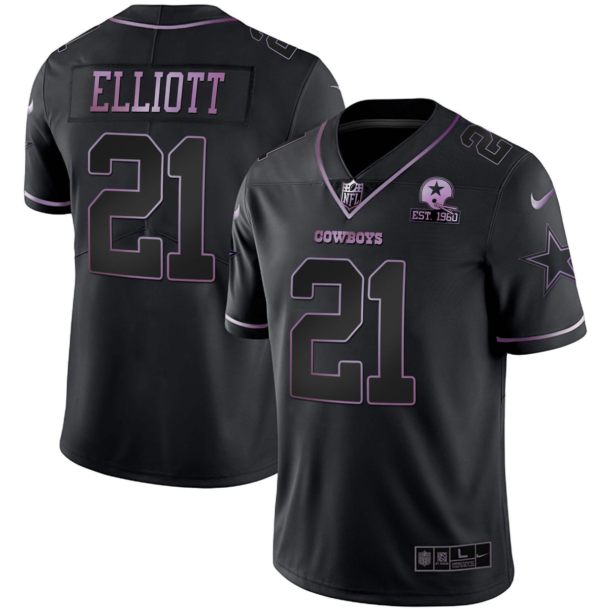 Jersey NFL Deep Purple Vapor Limited Est 1960 Patch