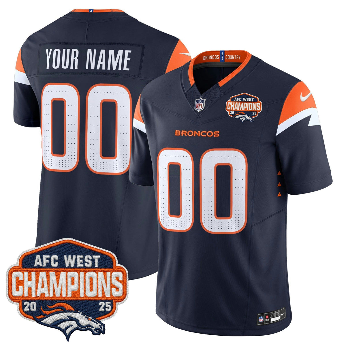 NFL Denver 2025 AFC West Division Champions Vapor Limited Jersey