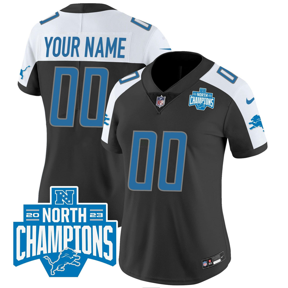 NFL Detroit 2023 NFC North Division Champions Patch Vapor Jersey