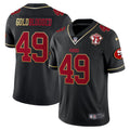 NFL Gold Blooded 75th Anniversary Patch Vapor Gold Trim Jersey V2