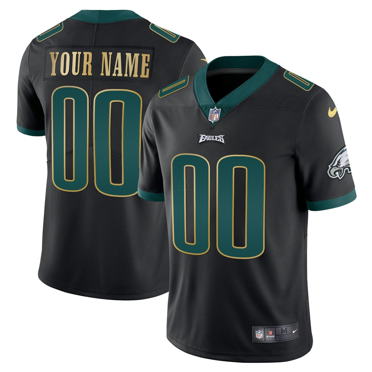 Jersey NFL Gold & Split Custom Name and Number