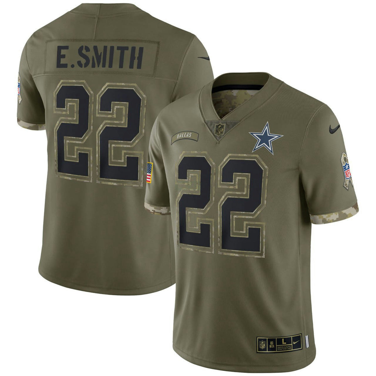 NFL Emmitt Smith Dallas Salute To Service Jersey - Salute To Service