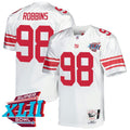 NFL Fred Robbins New York White Super Bowl XLII Throwback Jersey - Fred Robbins