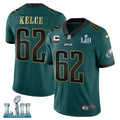 Jersey NFL Jason Kelce Super Bowl LII Patch Green Vapor Limited