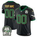 NFL Jerome Brown Patch Kelly Green Gold Trim Jersey