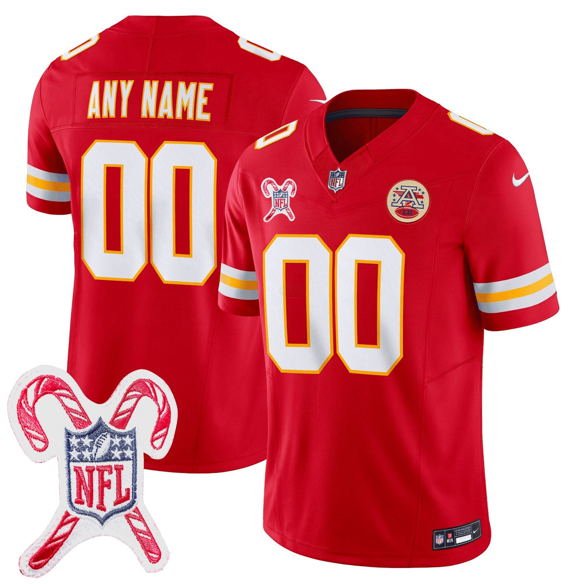 NFL Kansas City Christmas Patch Vapor Limited Jersey