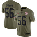 NFL Lawrence Taylor New York 2022 Salute To Service Olive Retired Jersey