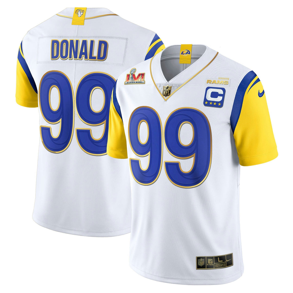 NFL Los Angeles Super Bowl LVI Vapor Gold Trim Jersey