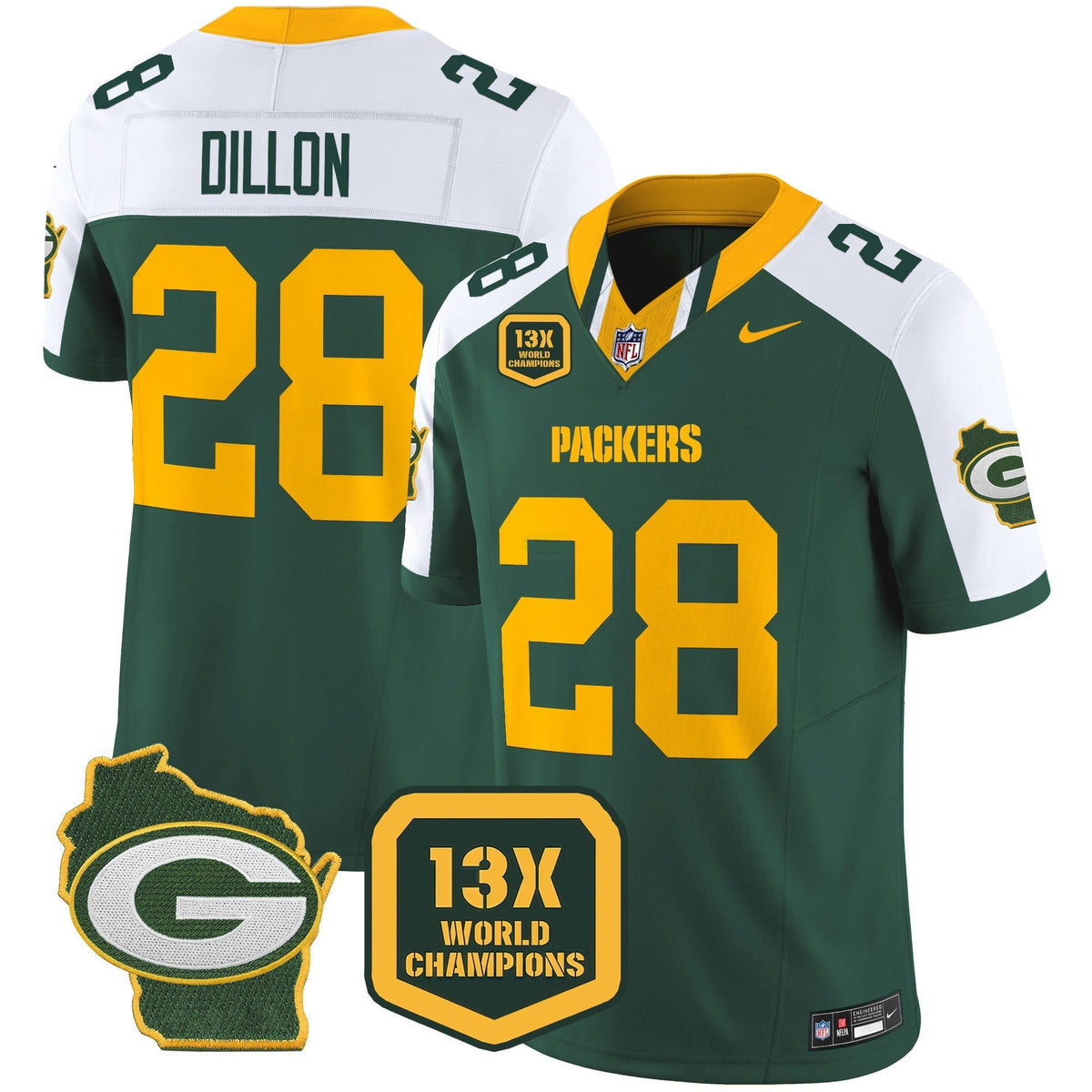 NFL Men’s 13 Time World Champions & Home Patch Vapor Limited Jersey