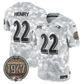 NFL Baltimore Ravens Men’s 2024 Salute to Service Establishment Year Patch Vapor Limited Jersey