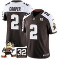 NFL Men’s #32 Jim Brown Memorial Patch Vapor Limited Jersey V2