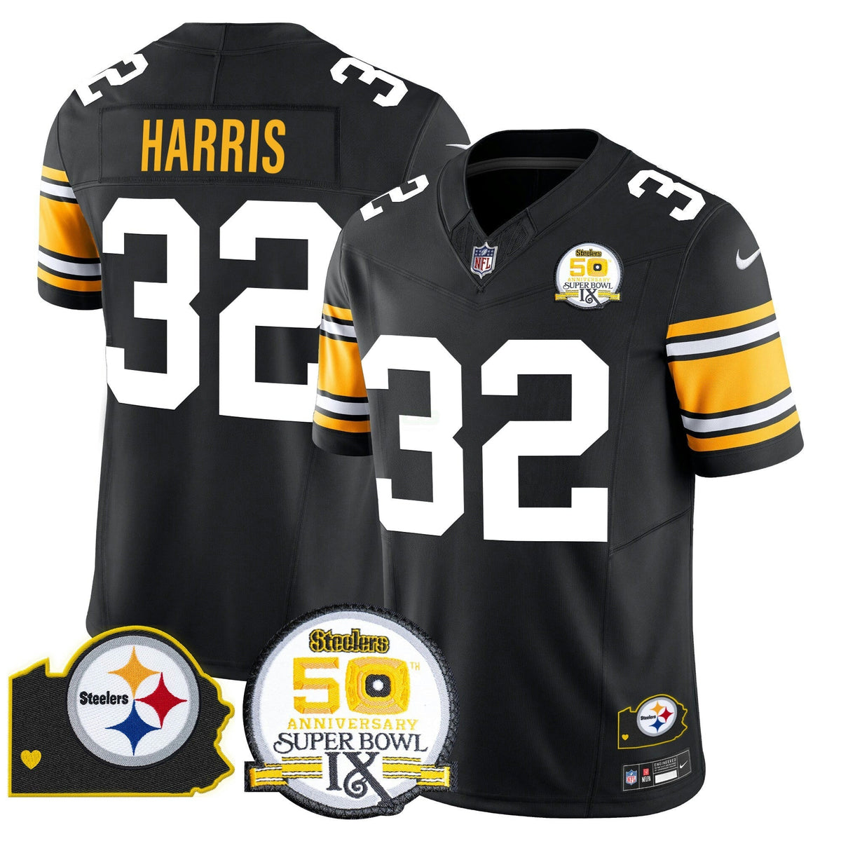 NFL Men’s 50th Anniversary Of Super Bowl IX & Map Patch Vapor Limited Jersey