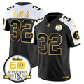 NFL Men’s 50th Anniversary of Super Bowl IX Patch Gold Vapor Limited Jersey