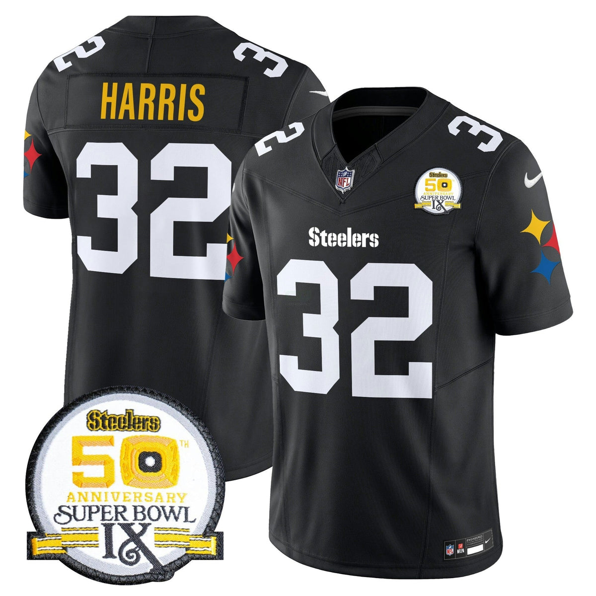 NFL Men’s 50th Anniversary Of Super Bowl IX Patch Vapor Limited Jersey V2