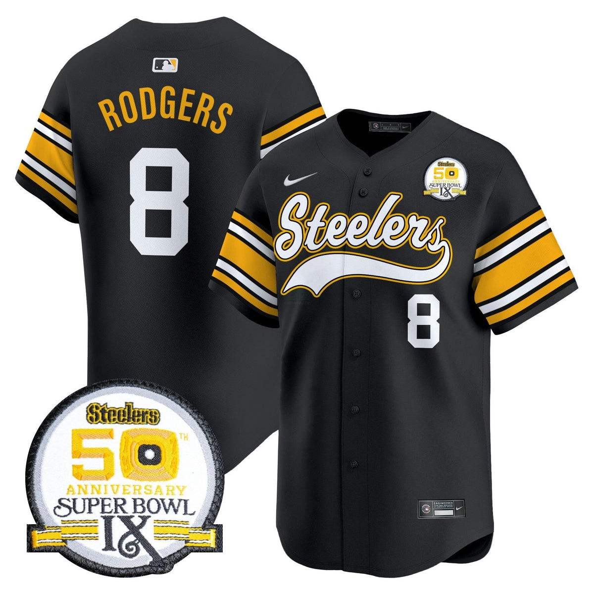 NFL Men’s 50th Anniversary Of Super Bowl IX Patch Vapor Premier Jersey