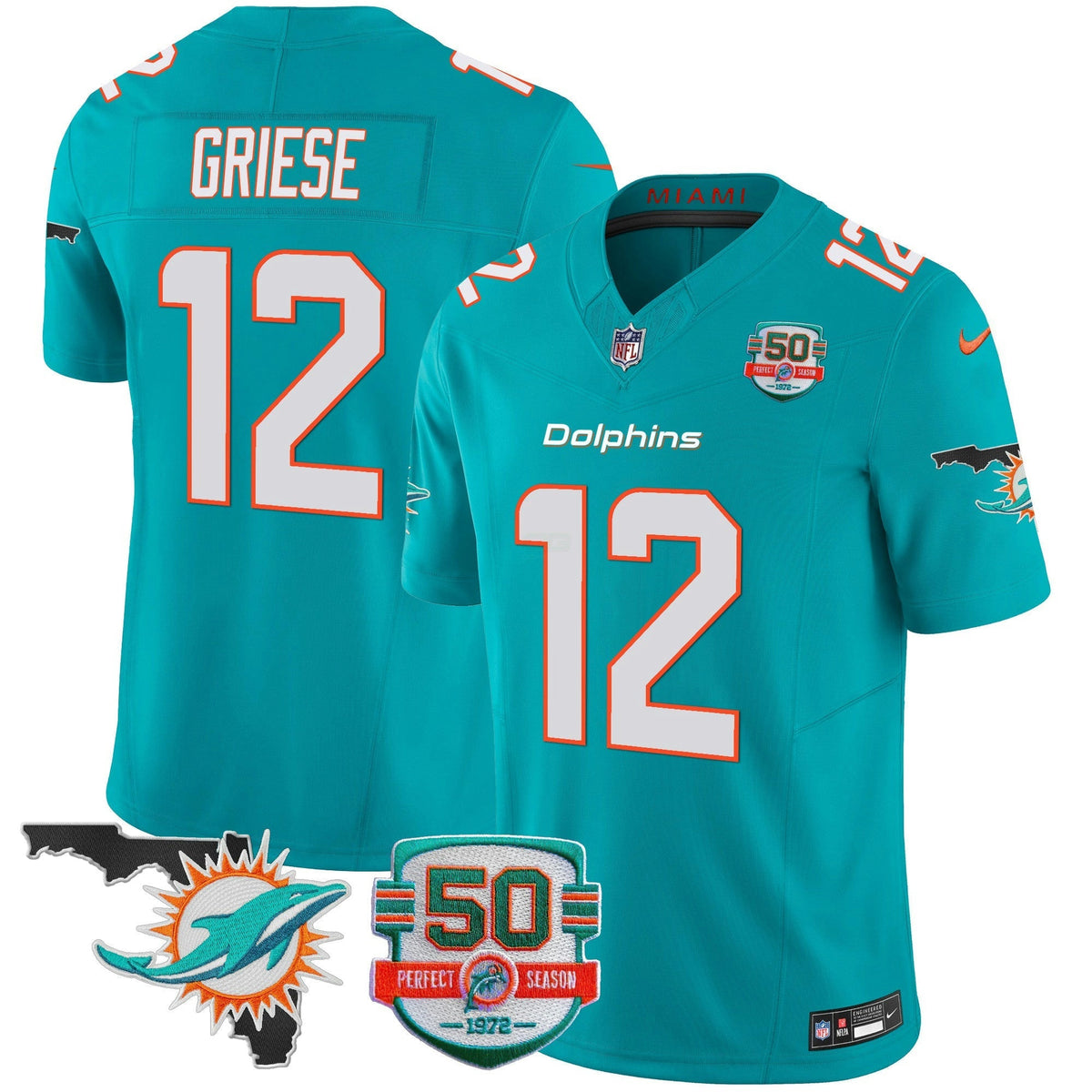 NFL Men’s 50th Perfect Season & Florida Patch Vapor Jersey