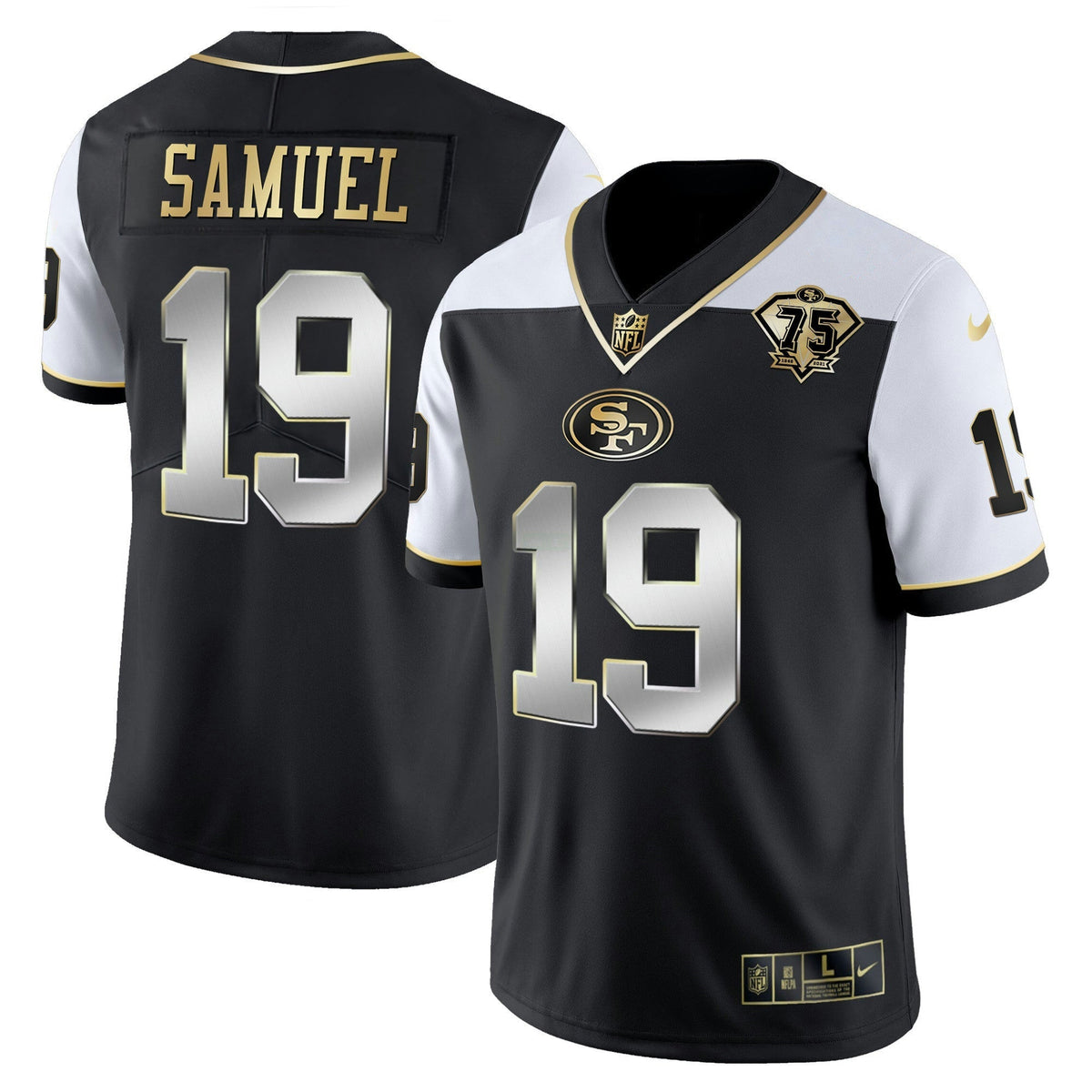 Jersey NFL Men’s 75th Anniversary Patch Vapor RFLCTV Gold