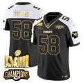 NFL Men’s AFC West Champions & Super Bowl LVIII Gold Patch Vapor Jersey V2