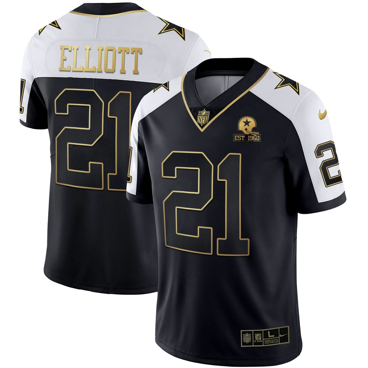 Jersey NFL Men’s Alternate Vapor Black Gold & Navy Blue Gold Limited